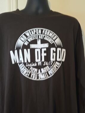 Man of God Graphic Long-Sleeve Shirt - Black